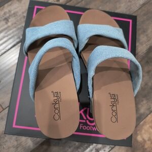 Corky's Denim Wedges